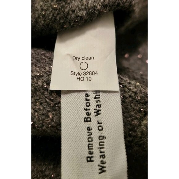 J Crew Women's Size S Full Zip Cardigan Sweater Gray Merino Wool Metallic 32804 - Picture 10 of 11